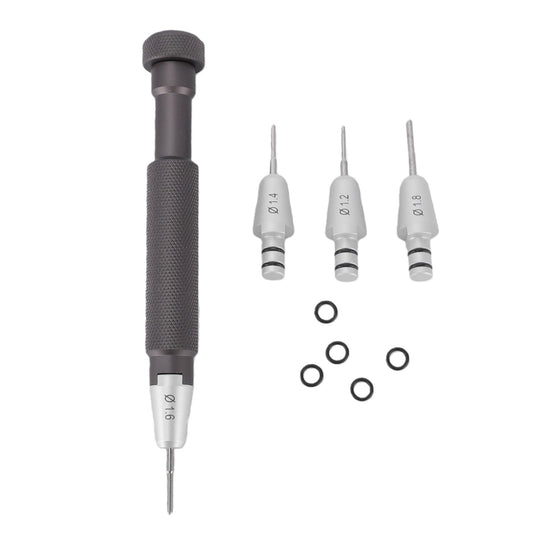 Leftwei Watch Screwdriver Set T Handle Stainless Steel Professional Jewelers Screwdriver Set Non Slip with 1.2 1.4 .8mm Bits for Watchmaker Precision Repair Tool Kit