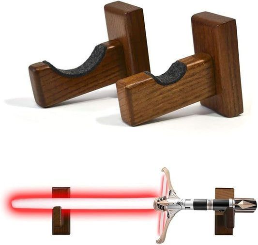 Lightsaber Horizontally Display Mount,Lightsaber Wall Mount, Wooden holder horizontally on the wall