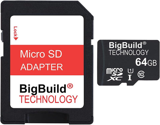 BigBuild Technology 64GB 80MB/s A04, A04e, A04s Ultra Fast Micro SDXC Memory Card for Samsung Galaxy Cell Phone