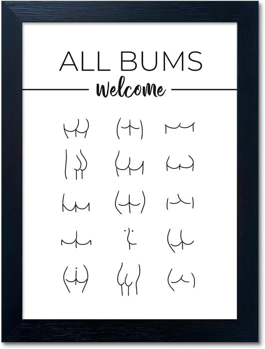 Regine Switzerland Funny Bathroom Wall Art - Humorous Black and White Canvas Print for Guest Toilets