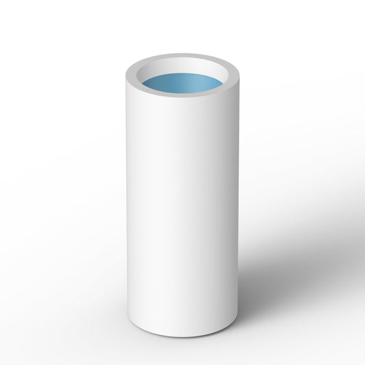 Kante 18.9 Inch Tall Cylindrical Planter, Large Round Plant Pots with Drainage Hole, Made with Concrete, Suitable for Indoor Outdoor Plants, Home Decor, White Finish with Painted Interior