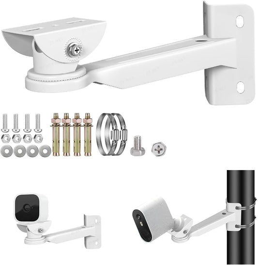 ZT-NET Security Camera Mount Corner Pole Mounting Bracket Universal Heavy-Duty Adjustable Holder for CCTV Cameras