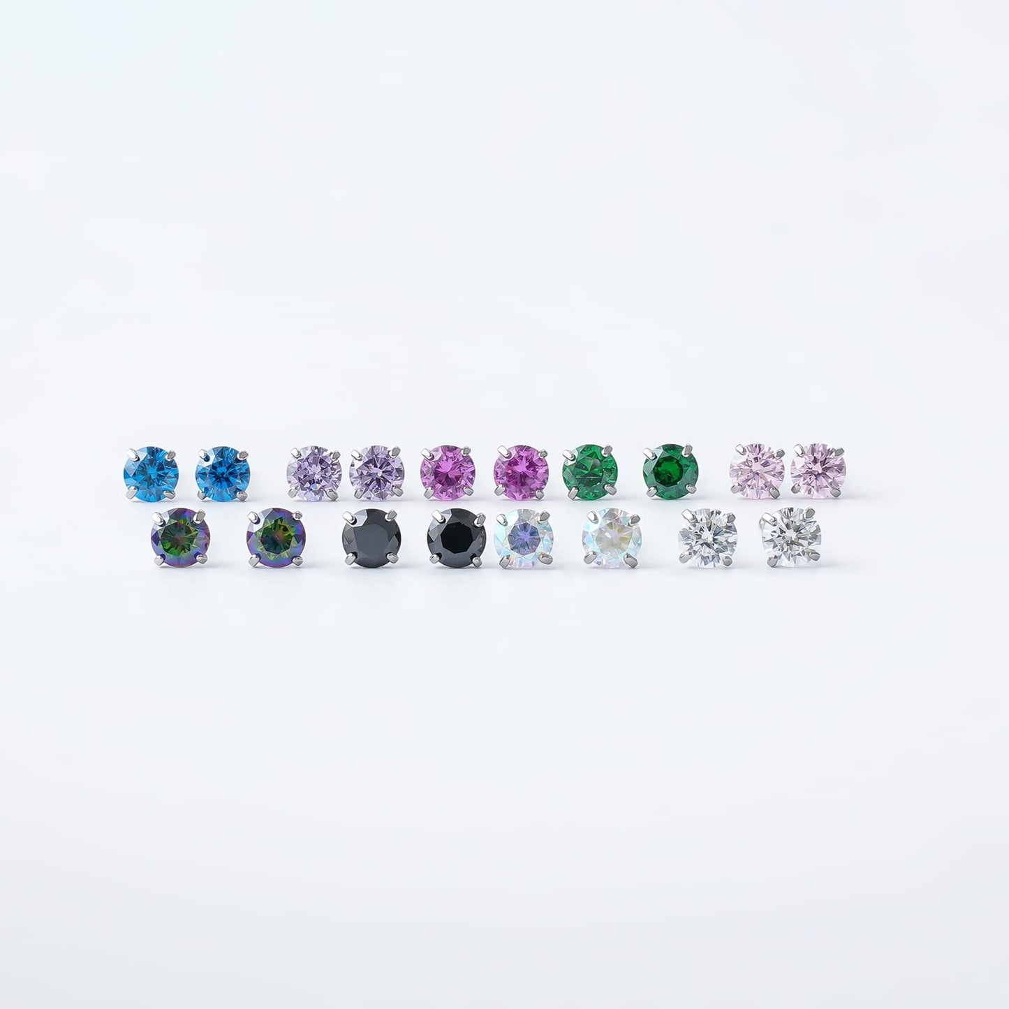 1 Pair Implant Grade Titanium Stud Earrings Set Hypoallergenic 3mm 4mm 5mm 6mm Cubic Zirconia G23 Titanium Earring Studs for Women Men for Sensitive Ear (3mm pink)