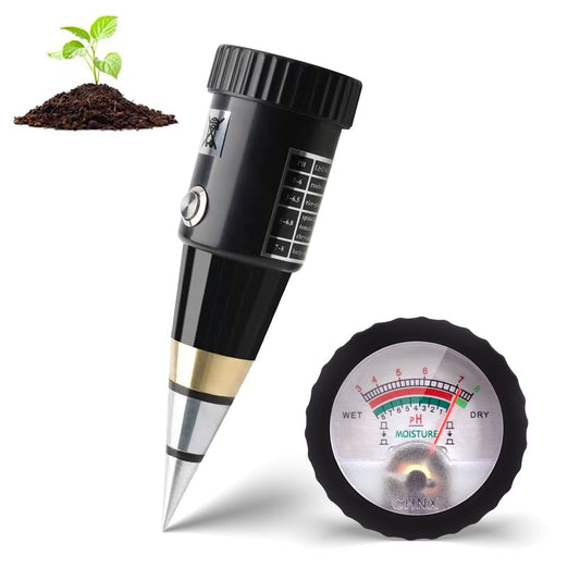 METINFUS Soil PH Meter, Soil Moisture Sensor Meter, Soil PH Tester Gardening Tool Kits for Plant, Tree, Soil Tester for Moisture Great for Garden, Lawn, Farm, Indoor & Outdoor Use