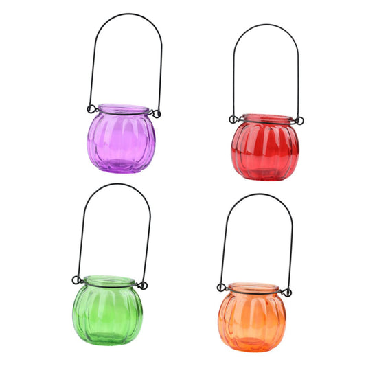 LIFKOME 4Pcs Hanging Hydroponic Vases Glass Plant Bottles with Handles for Home Decor for Weddings and Parties and Stylish Planter Terrariums for Bedroom