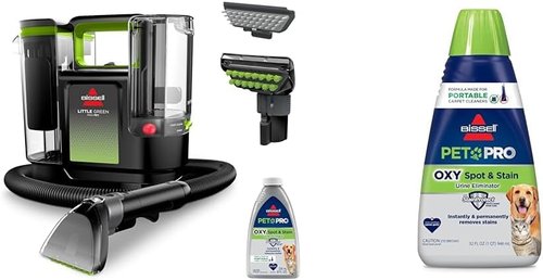 BISSELL® Little Green® Max Pet SmartMix Portable Carpet Cleaner - Includes 32 oz. PET PRO OXY Formula