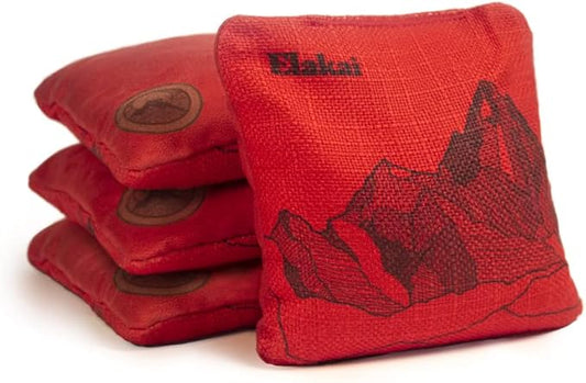 Elakai Cornhole Bags All Weather Dual Sided Slick and Stick Regulation Size and Weight Set of 4 Regulation 6 in x 6 in