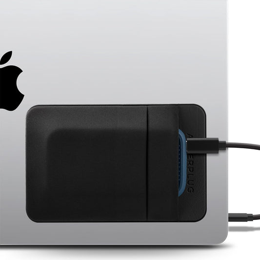 2-Pocket Adhesive Hard Drive Holder for Laptop, Stick-On Pocket Pouch for External Portable SSD, HDD, Slim Mouse