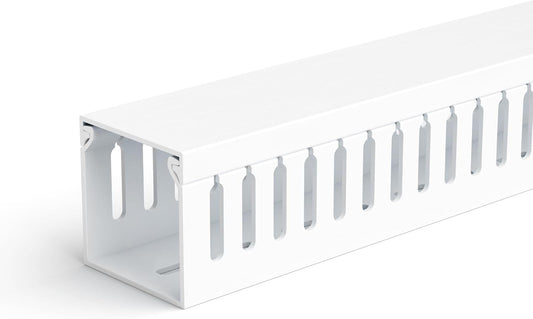 ZhiYo 2x2in Professional Server Rack Cable Management Raceway, Cable Raceway Kit, Electrically Safe PVC Open Slot Wire