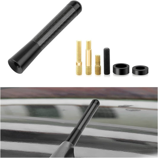 Yourkar 3.15 Inch Car Short Antenna, Aluminum Auto Roof Mount Short Antenna, Radio Antenna Mast Replacement with Screws