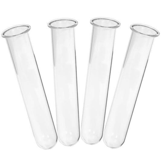 BESTYASH 4pcs Glass Hydroponic Propagation Planter Tubes 2.5x3x18cm Test Tube Vases for Desktop Plant Propagation and Terrarium Accessories Home Décor