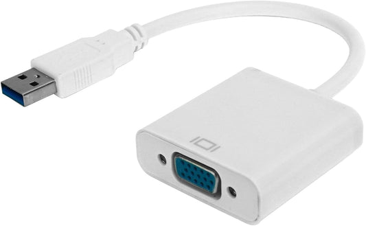 BONKZEBU 3.0 1080P USB to VGA Converter Cable HD Video Adapter External Video Card for PC Laptop Desktop Monitor