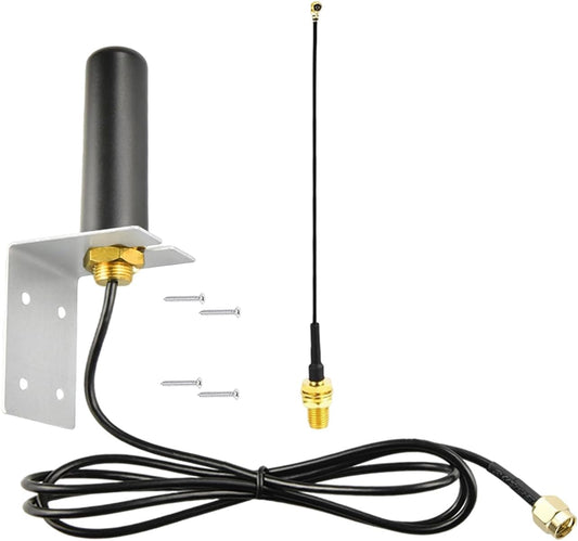Boobrie 915Mhz 5dBi 15CM ESP32 V3 915MHz LoRa Antenna Omni-Directional SMA Male + Adapter Cable for Meshtastic LoRa