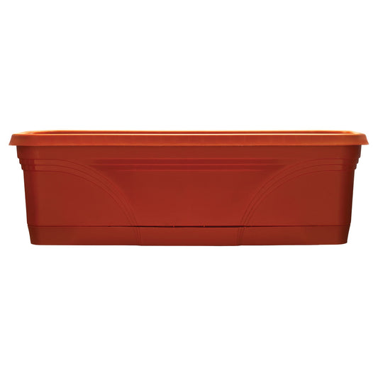Southern Patio 36 in Medallion Hanging Windowsill Garden Box Planter, Terracotta