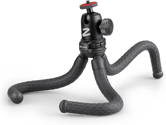 Zeadio Flexible Tripod Kit with Metal Ball Head for Cameras and Smartphones