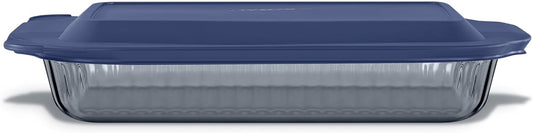 Pyrex Colors Tinted Glass Baking Dish - 9x13 Oblong Bakeware with BPA-Free Lid | Casserole & Lasagna Safe