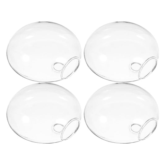 NUOBESTY 4pcs Wall Mounted Glass Plant Pots for Hydroponics, Hanging Terrarium Vases for Indoor Plant Propagation and Home Décor