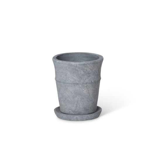 Park Hill Collection Meyer Cement Garden Pot W/Tray, 5.5"