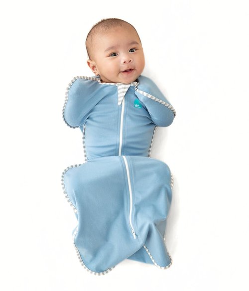 Love to Dream Swaddle UP - Baby Sleep Sack for Self-Soothing | 1.0 TOG, Dusty Blue, Newborn 5-8.5 lbs