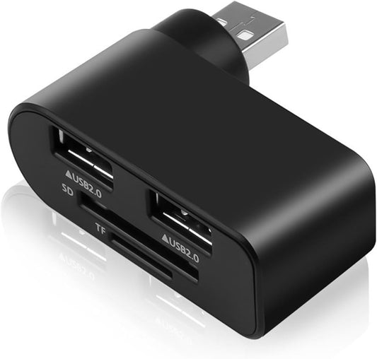 ZhangyiHot 1Pc 4 1 2.0 1 USB2.0 480Mbps 180 Black in USB Hub Docking Station Degrees Rotatable Splitter Card Fast