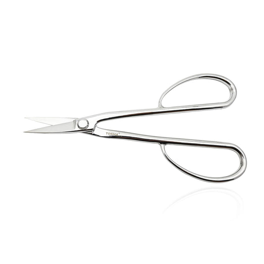 TONMA Satsuki Bonsai Scissors [Made in Japan] Professional 8.5 inch Garden Bonsai Tools Japanese Stainless Steel Hasami Pruning Scissors with Micro Serrated, Mirror Finish Process