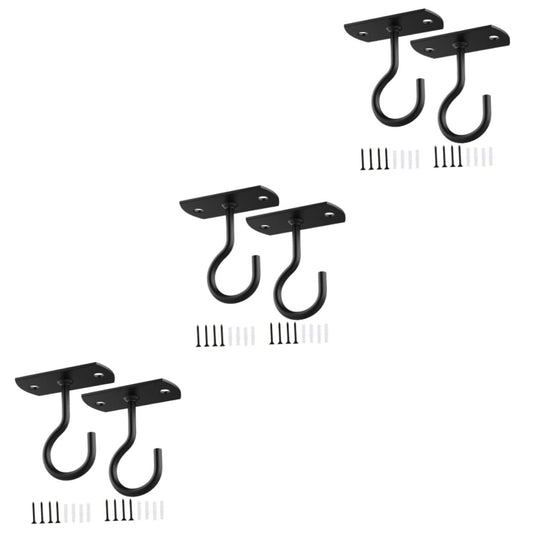 GALPADA 6sets Hanging Plant Bracket Simple Wall Hooks for Outdoor Decor for Flower Baskets Bird Feeders and Lanterns Screws for Easy Installation