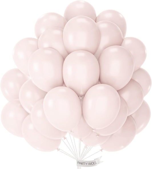 PartyWoo Beige Balloons - 50pcs 12 Inch Neutral Latex for Weddings, Graduations & Baby Showers