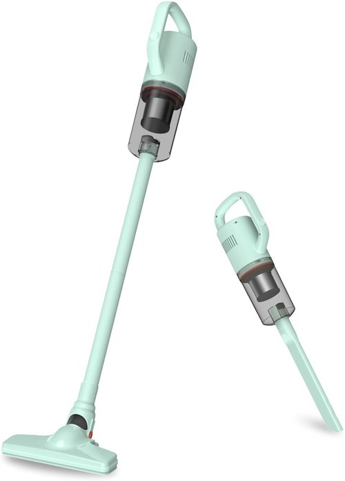 KEROMEE Cordless Vacuum Cleaner - Lightweight 2-in-1 Handheld Stick for Pet Hair & Hardwood Floors