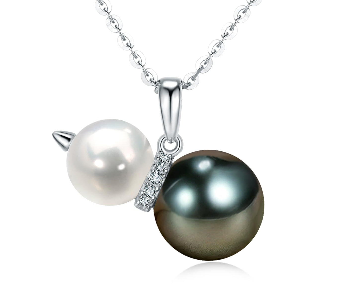 NONNYL Gifts for Women Wife Real Tahitian Black Pearl Necklace - Luxury Pearl Womens Jewelry, Romantic Valentines Gift for Wife from Husband- Christmas Day Birthday Gifts ,Wedding Anniversary, Mothers Day Gift