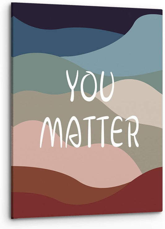 PHAMTE You Matter Inspirational Quote Wall Art - Motivational Canvas Print for Home & Office (11x14 Inch)