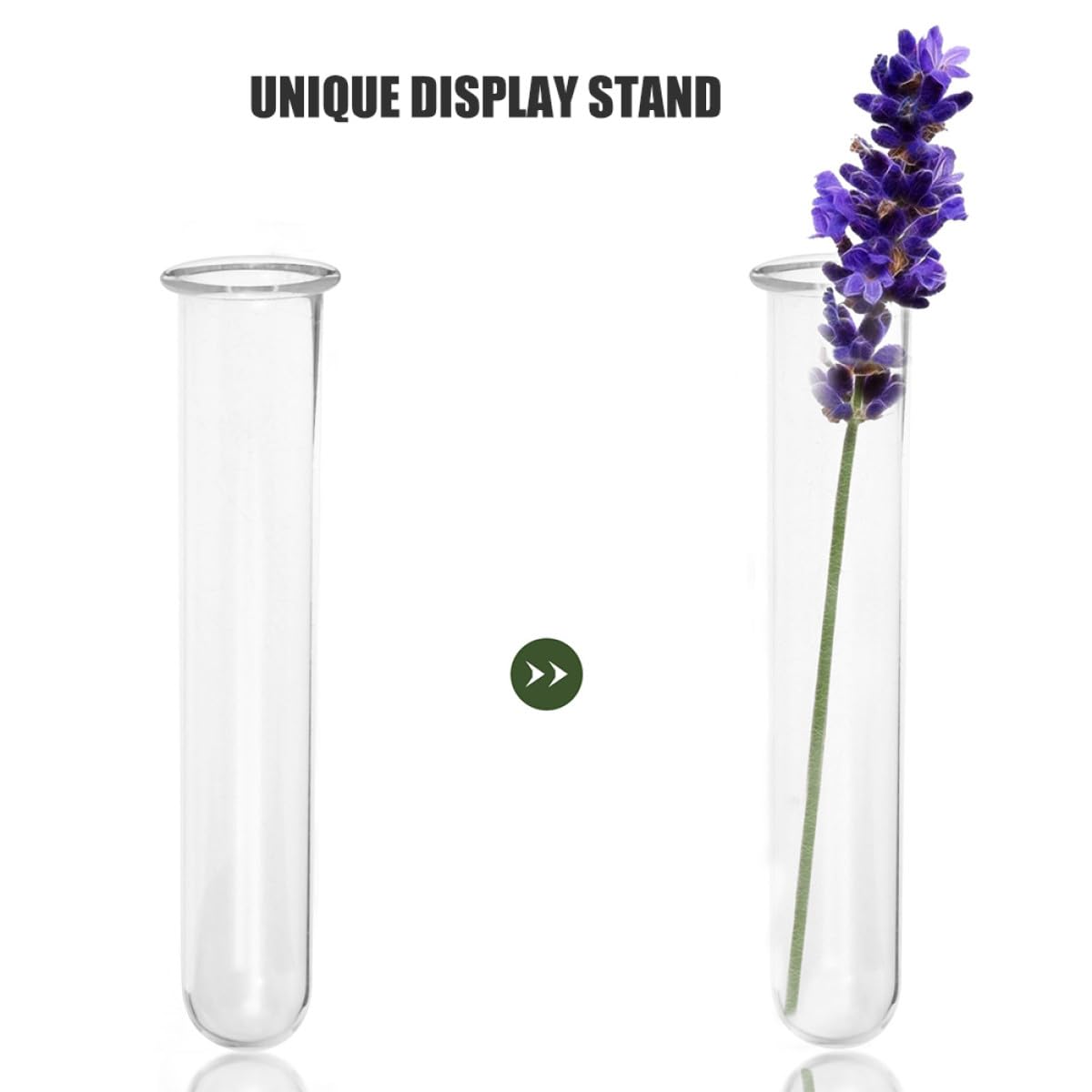 HEANUJJ 4pcs Glass Hydroponic Flower Tubes Test Tube Vase 2.5x3x18cm Propagating for Plants Desktop Propagation Station Terrarium Plant Decor