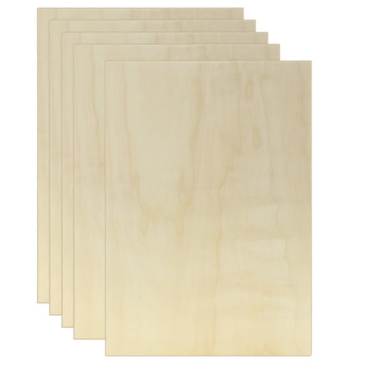 5 Pack Basswood Sheets for Crafts, 12 x 16 x 1/2 Inch 12mm Thin Plywood Sheets Unfinished Bass Wood Boards for Arts and Crafts, Painting, Pyrography, Wood Engraving, Wood Burning, Architectural Models