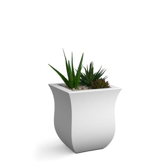 Mayne 5873-W Polyethylene Planter, White 16x16