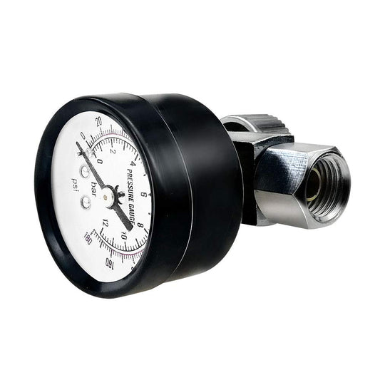Beduan Flow Control Valve, 1/4" NPS Water Pressure Reducer Adjustable Control Valve with Gauge