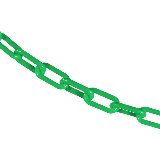 Mr. Chain Plastic Barrier Chain, Green, 1.5-Inch Link Diameter, 100-Foot Length (30004-100)
