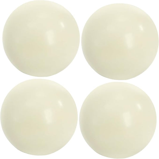 Lawei 4 Pack 57mm Bocce Pallino Balls, Durable Resin Target Balls for Bocce Ball Game, Bocce Balls Replacement for Sport Adults Outdoor, Backyard, Beach and Party Activities, Beige