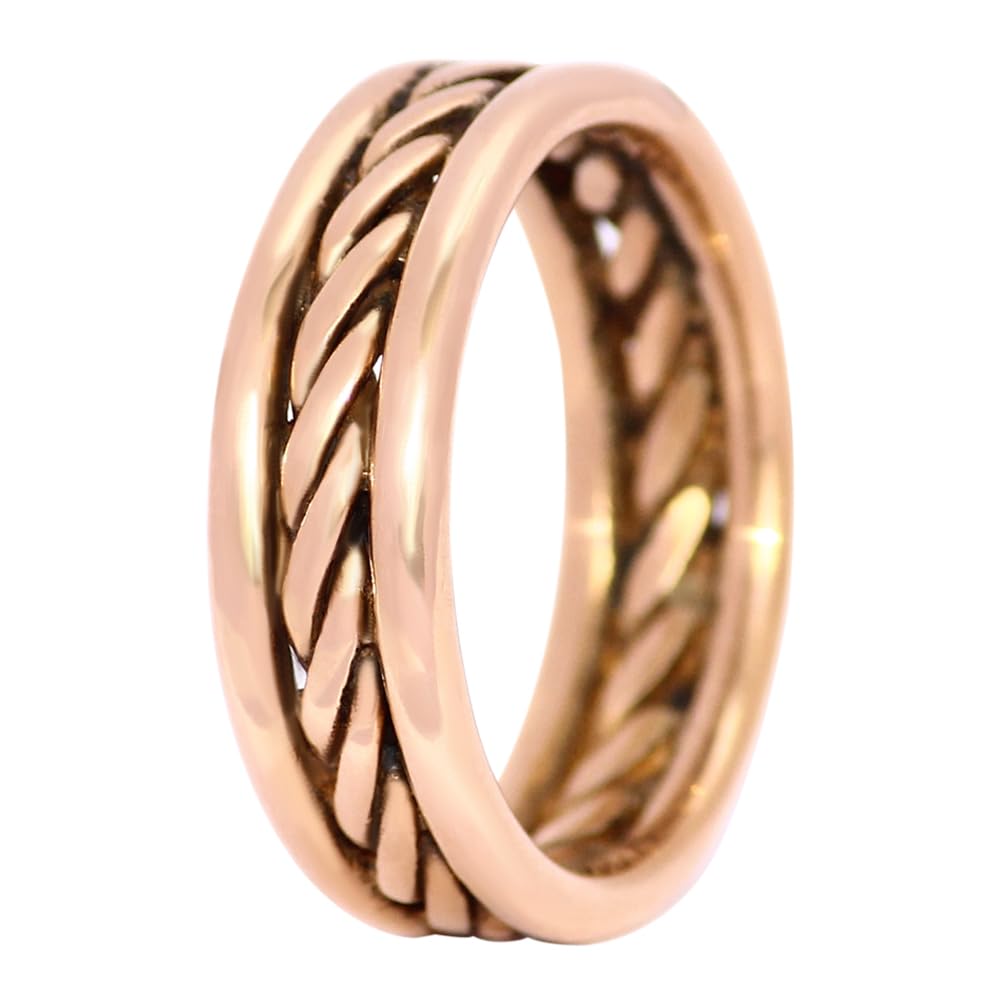 Krishnaa Jewels Pure Copper Classic HandCrafted Band Ring Gift Jewelry for Men and Women (13.5)