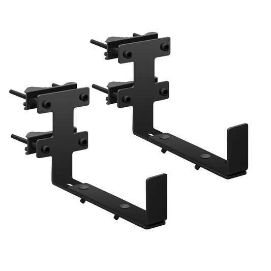 Planter Box Bracket, Flower Box Holder Circular and Square Railings Brackets,Adjustable Deck Railing Planter Box Holder for Patio Garden Fence Pergola Balcony (2 Pieces)