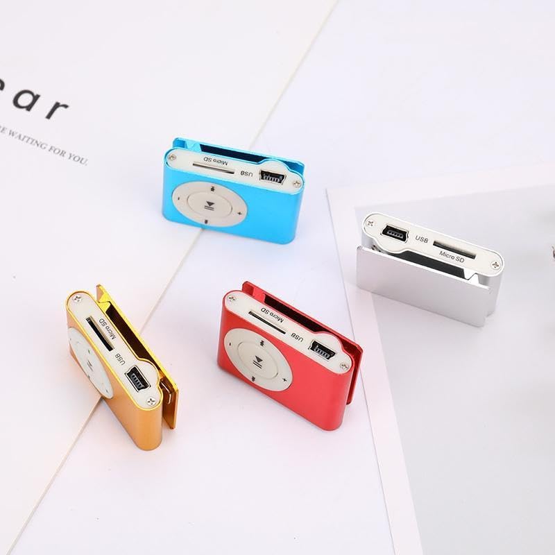HAOISHOP 1pcs MP3 Player,3.5mm USB2.0 MP3 Player, Mini Music Mini Player with Clip Support Memory Card Simple No