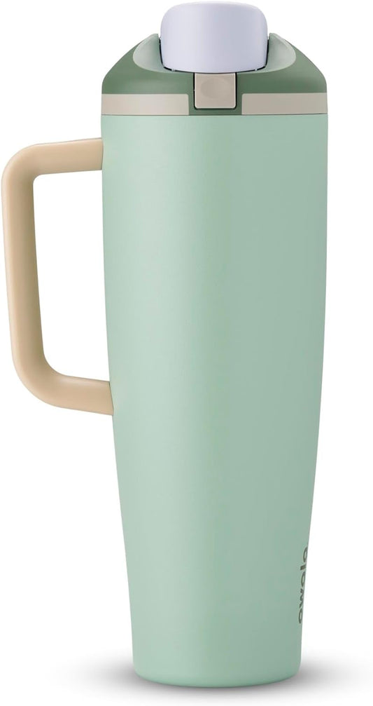 Owala FreeSip Tumbler - 40-Oz. Stainless Steel - Eco-Friendly Green (Eucalyptus)
