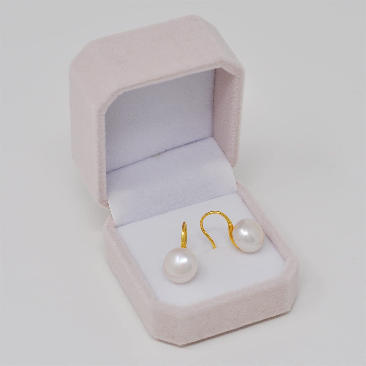 Alevel 10-11mm Freshwater Cultured Pearl, 14K Gold Plated 925 Sterling Silver Dangle Hook Earrings, Women Gifts