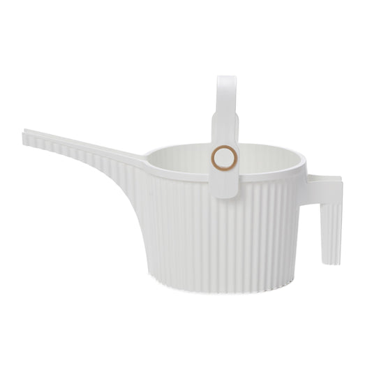 Hachiman Small Watering Can - 1.5 L Plant Watering Can with Widened Spout for Indoor and Outdoor Plants - Hands-Free Filling - 13.3" × 5.3"- White