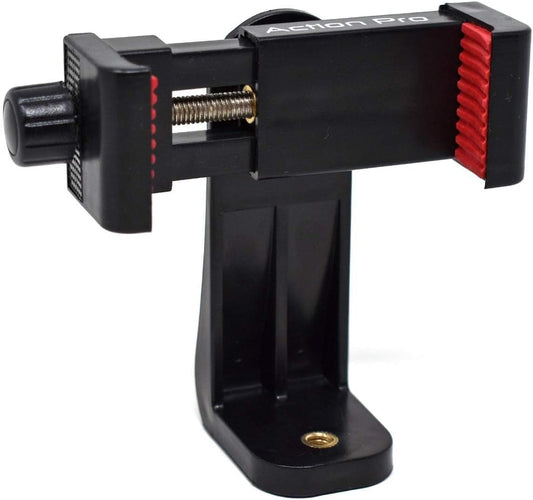 Action Pro 360 1/4 inch Phone Holder/Vertical and Horizontal Tripod Mount Adapter Rotatable Bracket with Screw