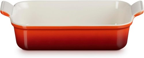 Le Creuset Stoneware Heritage Rectangular Dish - 2.5 Qt | 10.5" x 7" | Vibrant Cerise Color