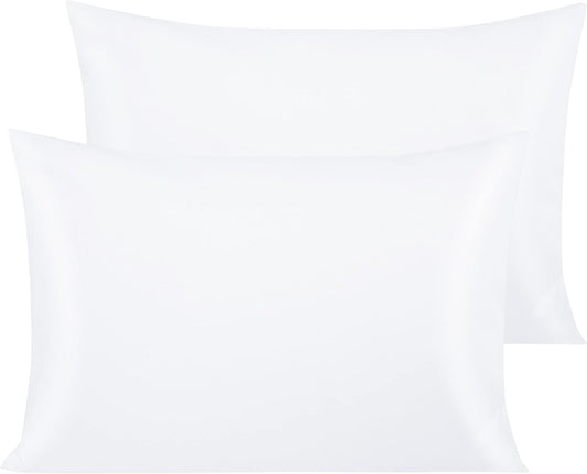 NTBAY Egyptian Cotton Pillowcases - Soft & Breathable 500 Thread Count | Set of 2, 20x30 Inches, White