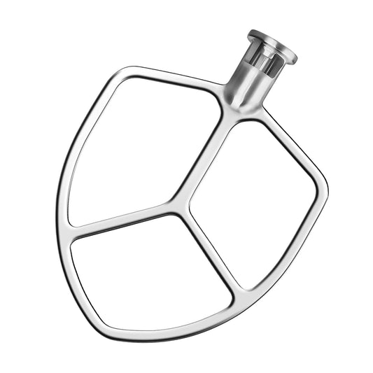 Flat Beater Compatible with KitchenAid 5-6 Quart Bowl-Lift Stand Mixer, airkitrep Polished Stainless Steel Paddle Attachment Replacement for Kitchen Aid Stand Mixers, Heavy Duty and Dishwasher Safe