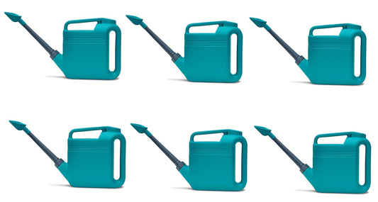 6-Pack 2 Gallon Watering Can, Garden Watering Can Outdoor, Large Plant Watering Can with Long Spout, Non-Slip Handle, Leak-Proof Plastic Watering Can