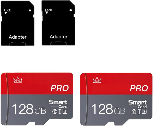 ZHSWEN 128GB 10 Console(2-Pack) Micro Memory Card Class Memory Cards High Speed Mini TF Card with Adapter