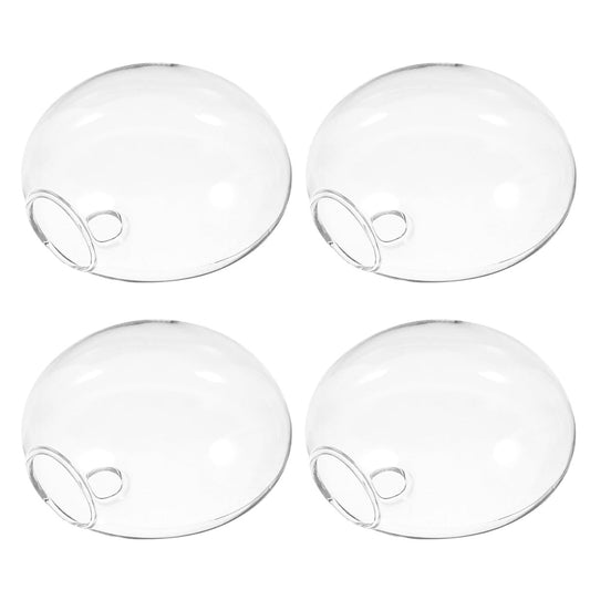 FOMIYES 4pcs Wall Hanging Glass Hydroponic Vase Set, Flat Glass Terrarium Containers for Indoor and Outdoor Plant Propagation and Home Décor