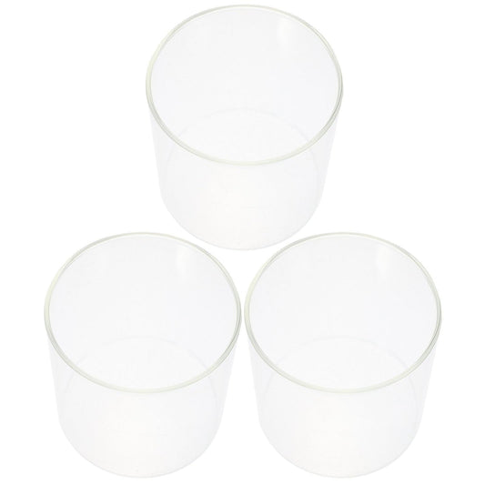 Beaupretty 3pcs Cylinder Hydroponic Flower Vase Glass Bowl 10x10cm Glass Fish Tank Plant Terrarium Indoor Decorative Flower Container